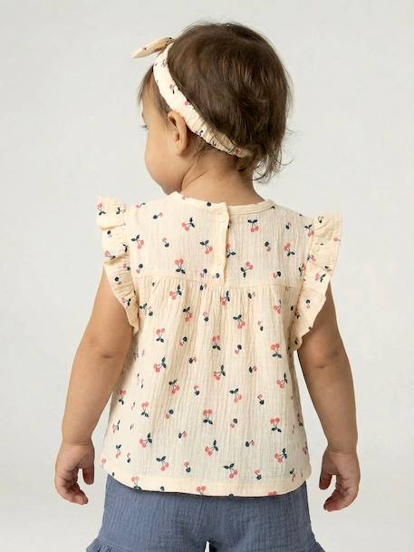 Girl's T-shirt, short and band for head accessories for hair set slate blue 