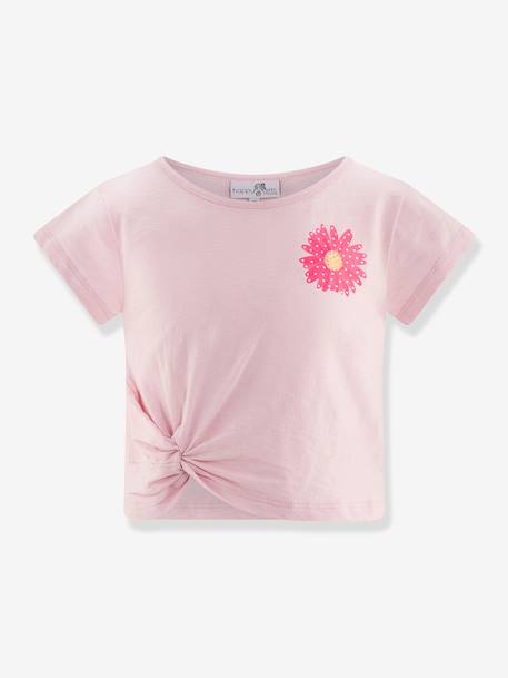 T-shirt with flowers Happy Girls for girl pastel pink 