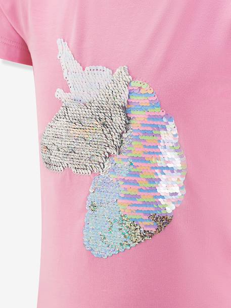 T-shirt with sequin unicorn Happy Girls for girl deep blue+sweet pink 