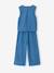 Lightweight denim bermuda shorts and top set medium blue 