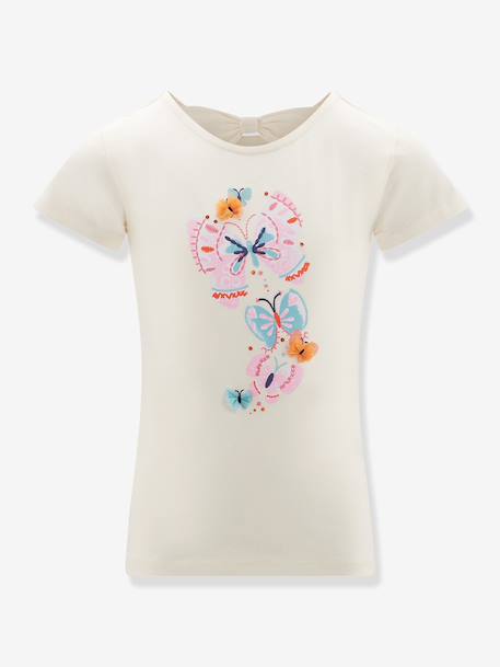 T-shirt with butterflies by Happy Girls for girl ecru 