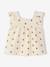 Sleeveless printed blouse ecru 