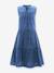 Summer dress with broderie anglaise by Happy Girls for girl denim blue 