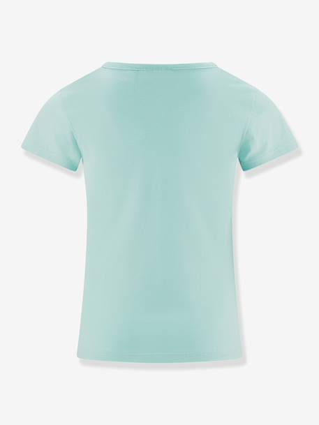 T-shirt with summer slogan Happy Girls for girl crystal blue 