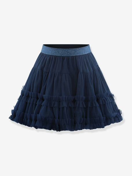 Happy Girls tiered tulle skirt for girl deep blue 