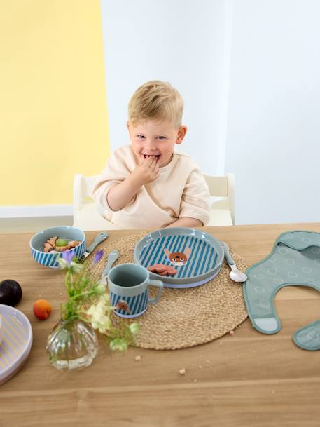 Porcelain meal gift set for kids green+lilac 