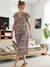 Long nursing dress beige 