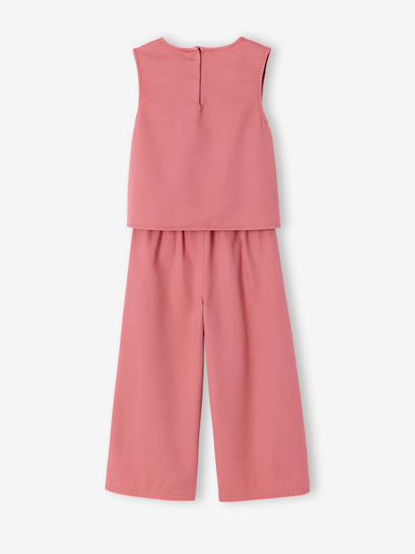 Set of bermuda shorts and crossover top old rose 