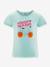 T-shirt with summer slogan Happy Girls for girl crystal blue 