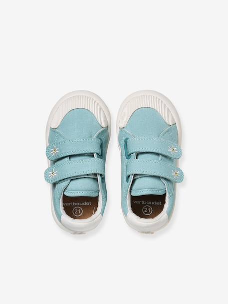 Touch-Fastening Trainers in Canvas for Baby Girls crystal blue+GREEN LIGHT ALL OVER PRINTED+printed pink+printed violet+set pink+White 