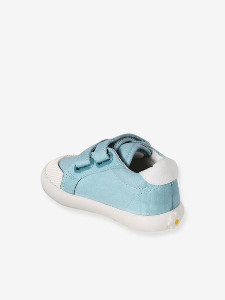 Touch-Fastening Trainers in Canvas for Baby Girls crystal blue+GREEN LIGHT ALL OVER PRINTED+printed pink+printed violet+set pink+White 