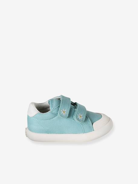 Touch-Fastening Trainers in Canvas for Baby Girls crystal blue+GREEN LIGHT ALL OVER PRINTED+printed pink+printed violet+set pink+White 