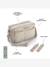 Quilted pushchair bag green+sandy beige 