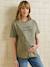 Organic Cotton* T-Shirt with Slogan, for Maternity cappuccino+ecru+khaki 