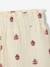 Wide-leg trousers for baby girls in cotton gauze ecru 