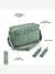Quilted pushchair bag green+sandy beige 