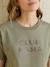 Organic Cotton* T-Shirt with Slogan, for Maternity cappuccino+ecru+khaki 