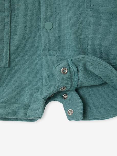 Set of jumpsuit and reversible bucket hat emerald green 