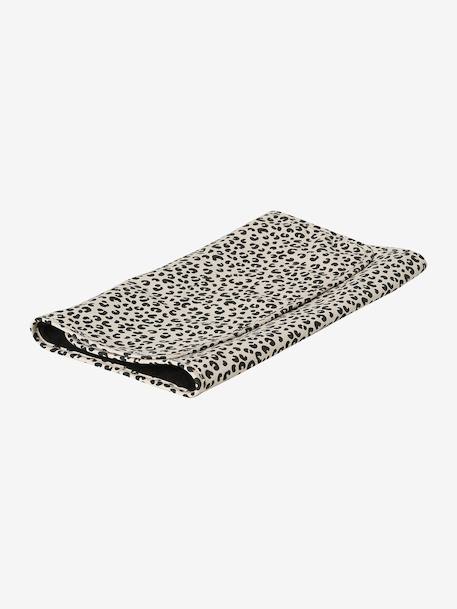 Leopard Changing Bag, Canvas Club printed beige+twine 