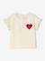 Girl's short-sleeved T-shirt ecru 