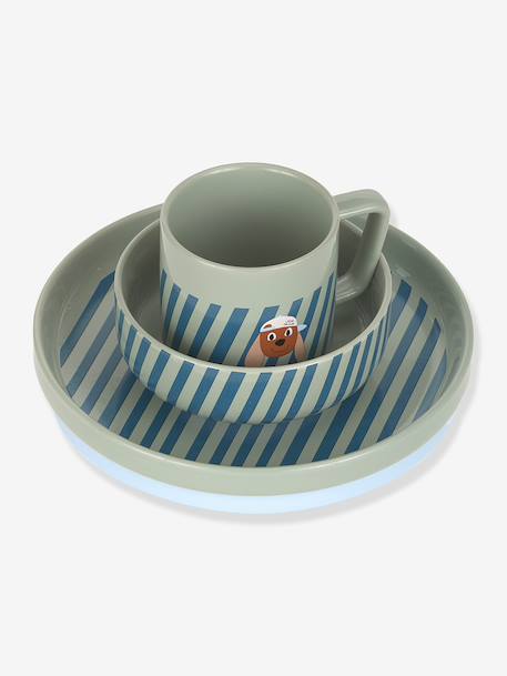 Porcelain meal gift set for kids green+lilac 
