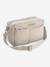 Quilted pushchair bag green+sandy beige 