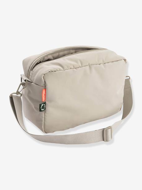 Quilted pushchair bag green+sandy beige 