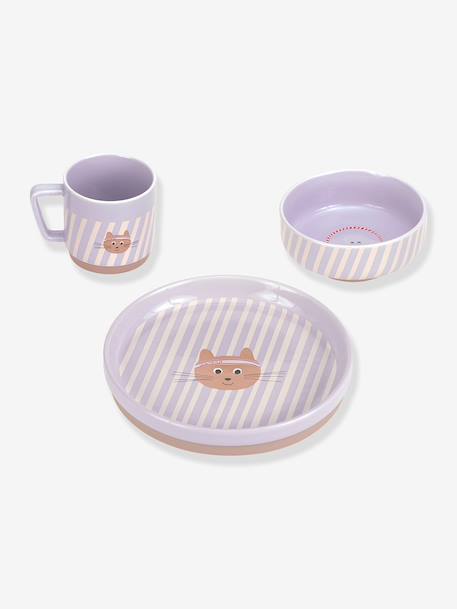 Porcelain meal gift set for kids green+lilac 