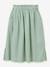 Long organic cotton gauze skirt sage green 