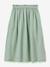 Long organic cotton gauze skirt sage green 