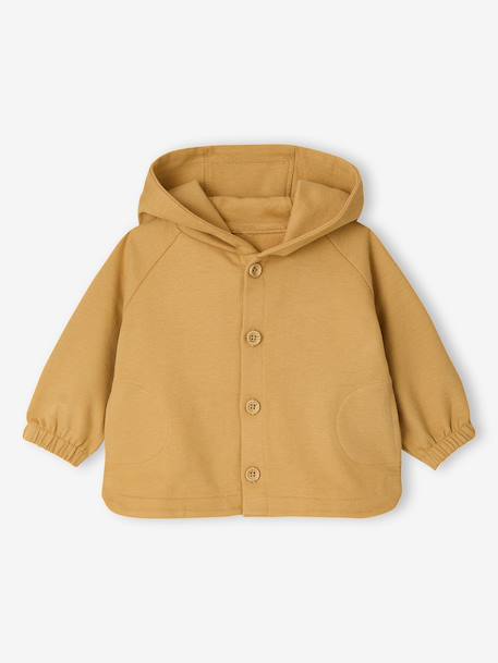 Customisable hooded cardigan for babies yellow 