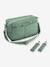 Quilted pushchair bag green+sandy beige 