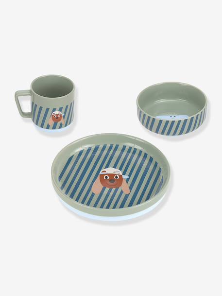 Porcelain meal gift set for kids green+lilac 