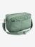 Quilted pushchair bag green+sandy beige 