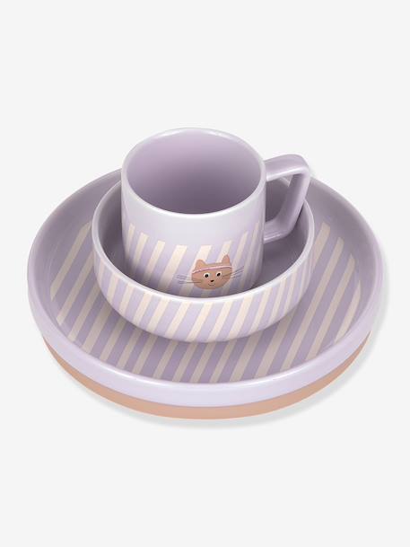 Porcelain meal gift set for kids green+lilac 