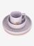 Porcelain meal gift set for kids green+lilac 