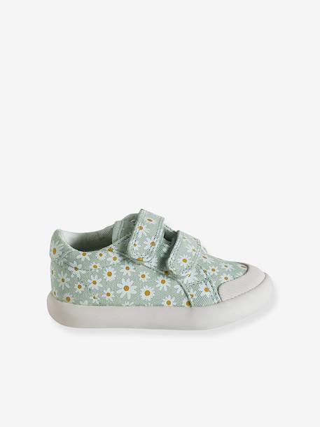Touch-Fastening Trainers in Canvas for Baby Girls crystal blue+GREEN LIGHT ALL OVER PRINTED+printed pink+printed violet+set pink+White 