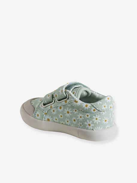 Touch-Fastening Trainers in Canvas for Baby Girls crystal blue+GREEN LIGHT ALL OVER PRINTED+printed pink+printed violet+set pink+White 
