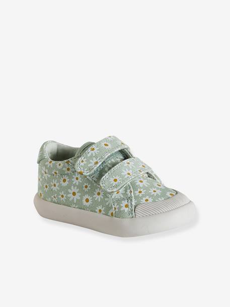 Touch-Fastening Trainers in Canvas for Baby Girls crystal blue+GREEN LIGHT ALL OVER PRINTED+printed pink+printed violet+set pink+White 