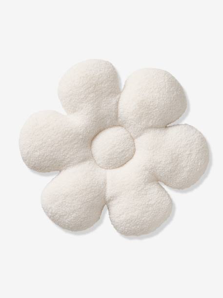 BouclÃ© flower decorative cushion for children ecru 