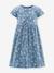 Floral jersey dress by Happy Girls for girl chambray blue 