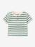Organic cotton baby t-shirt blue+emerald green 