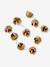 Woven rattan flower string lights beige 
