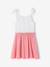 Girls' dress with thin straps navy blue+old rose 