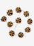 Woven rattan flower string lights beige 