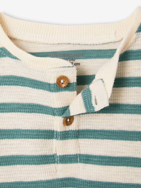Organic cotton baby t-shirt blue+emerald green 
