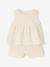 Crochet top and shorts set for baby girls ecru 