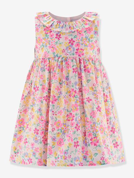 Floral dress with frilled collar by Happy Girls for girl multicoloured 