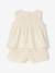 Crochet top and shorts set for baby girls ecru 