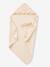 Bath cape and glove in cotton ecru 